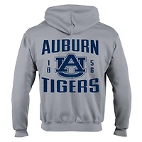 Men's Champion  Gray Auburn Tigers Varsity Powerblend Full-Zip Fleece Hoodie