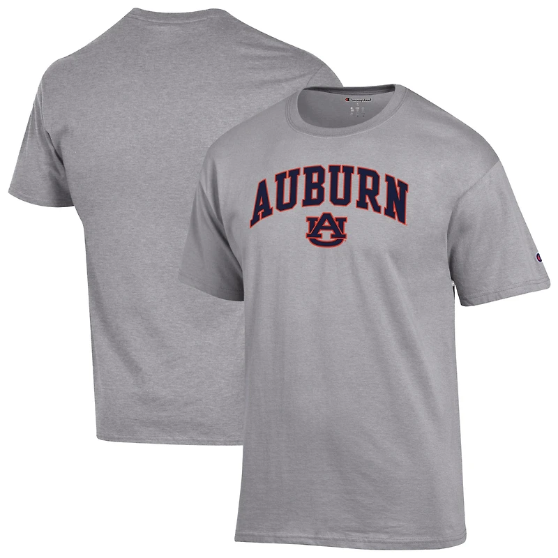 Men's Champion Heather Gray Auburn Tigers Basic Arch T-Shirt