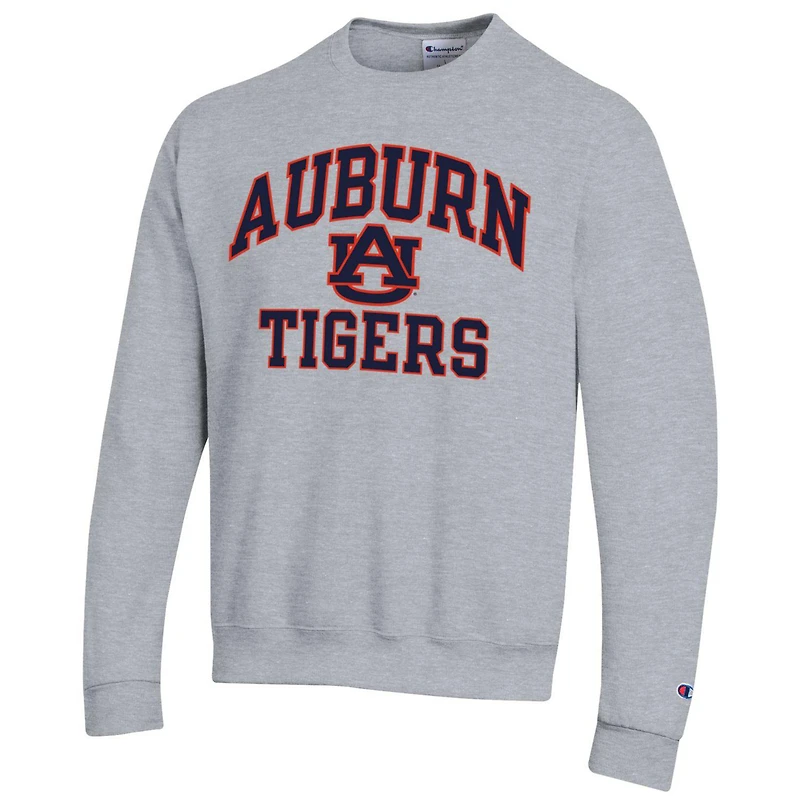 Sweat-shirt Champion Heather Grey Auburn Tigers High Motor pour homme