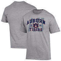 T-shirt universitaire Auburn Tigers gris chiné Champion pour homme