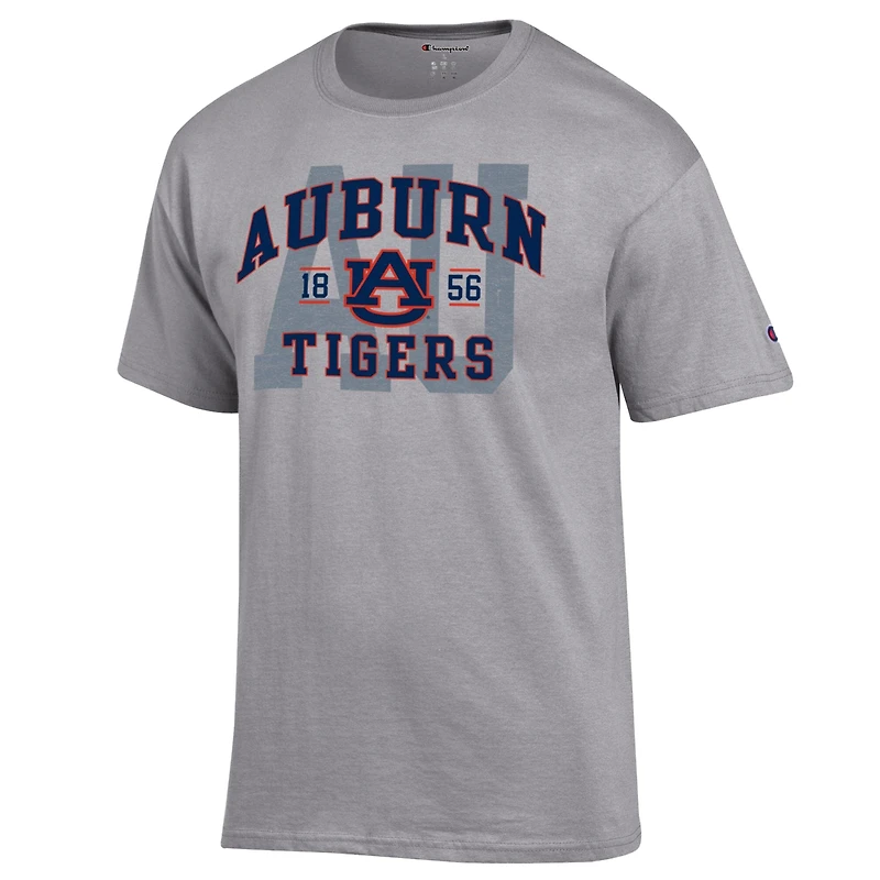 T-shirt universitaire Auburn Tigers gris chiné Champion pour homme