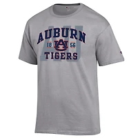 T-shirt universitaire Auburn Tigers gris chiné Champion pour homme