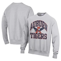 Sweat-shirt à enfiler tissage inversé Champion Heather Gray Auburn Tigers Late Night pour homme
