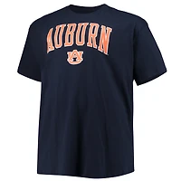 T-shirt homme Champion Navy Auburn Tigers Tailles Big & Tall Arch Over Wordmark
