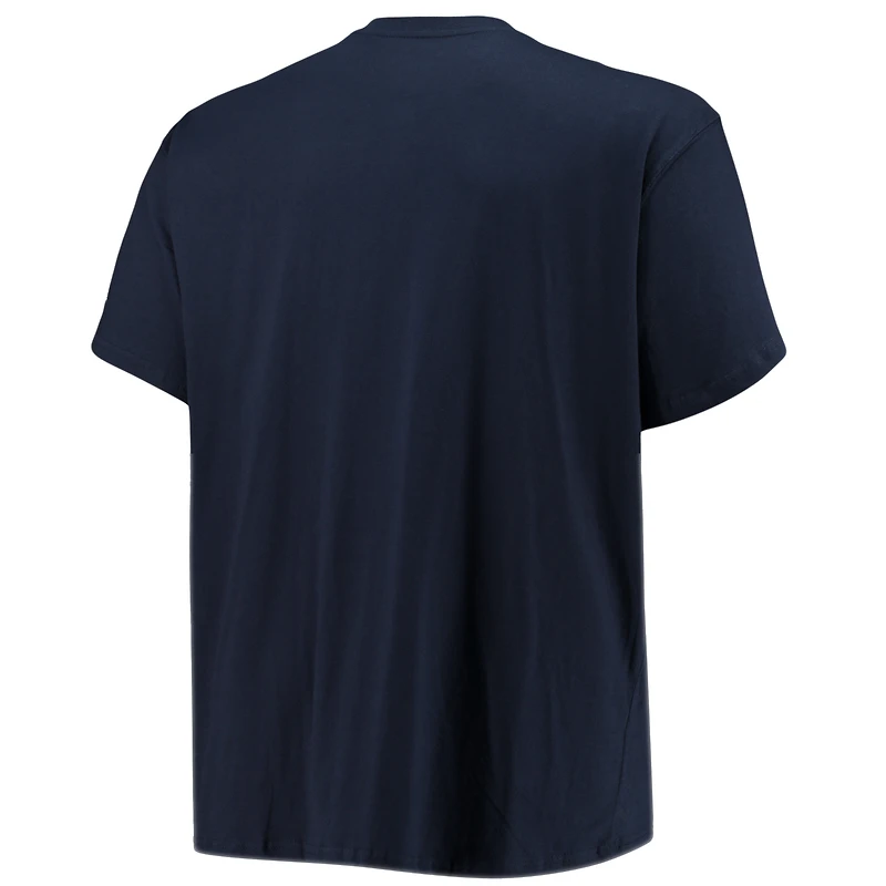 T-shirt homme Champion Navy Auburn Tigers Tailles Big & Tall Arch Over Wordmark