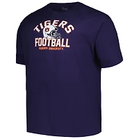 T-shirt avec casque de football Champion Auburn Tigers Big & Tall pour hommes, bleu marine