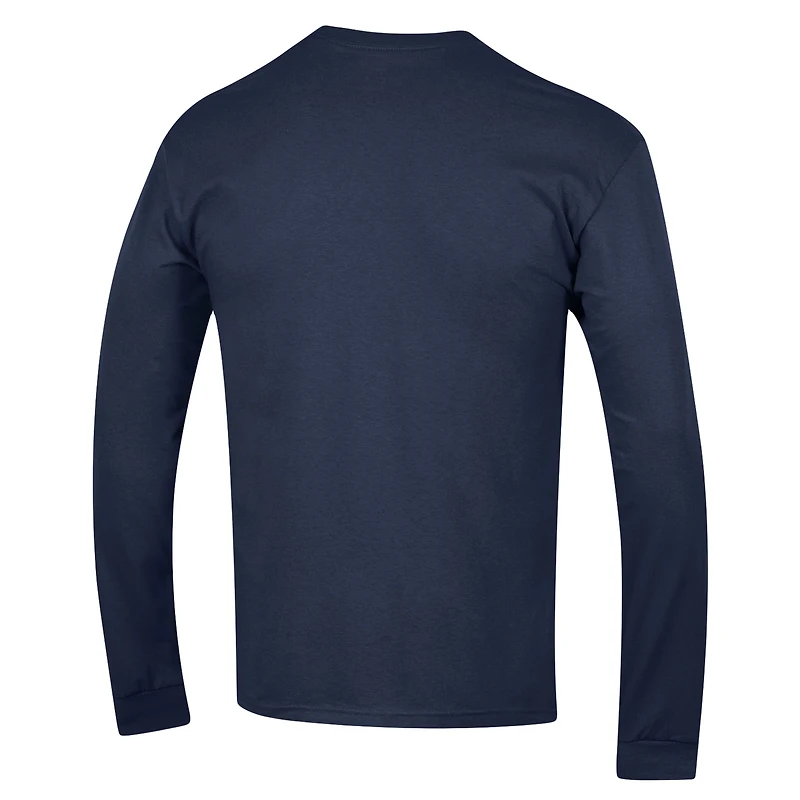 Men's Champion Navy Auburn Tigers High Motor Long Sleeve T-Shirt
