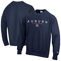 Men's Champion  Navy Auburn Tigers Relentless Reverse Weave Sweatshirt