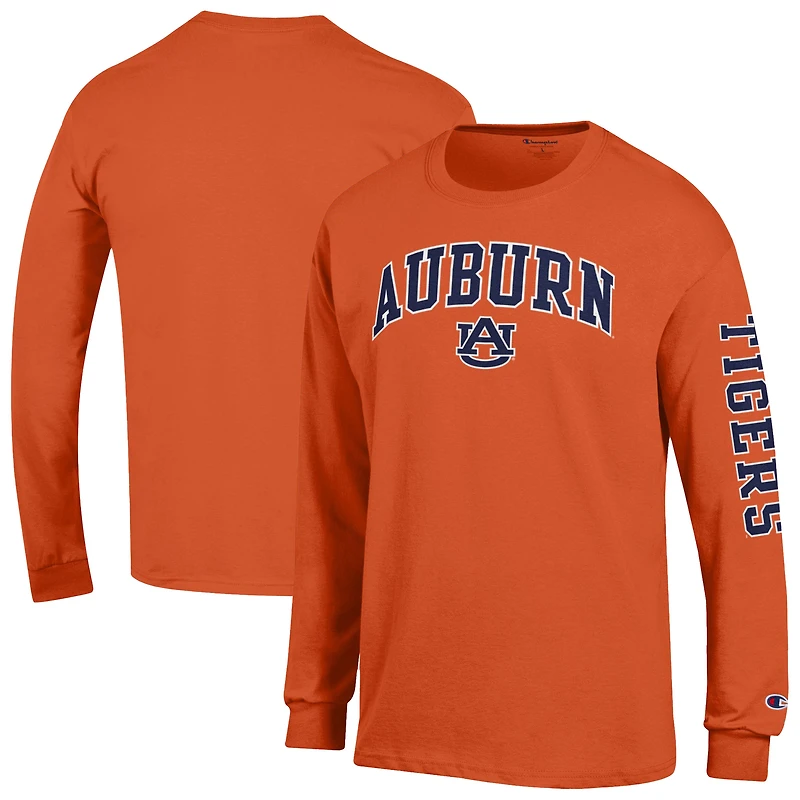 Men's Champion  Orange Auburn Tigers Arch Over Logo 2-Hit Long Sleeve T-Shirt