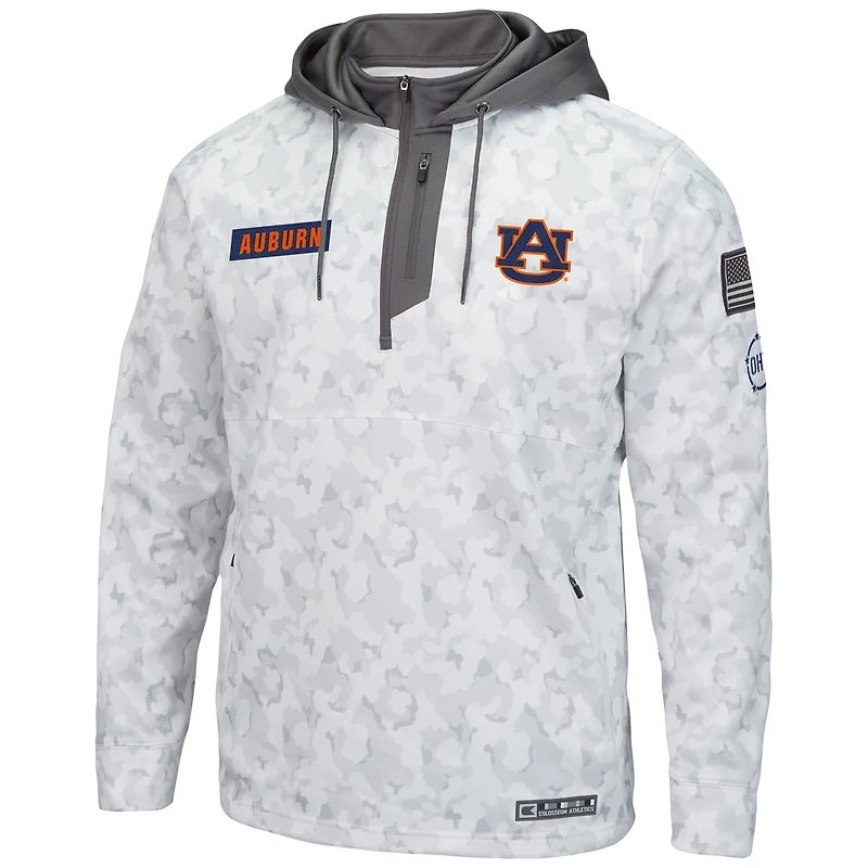 Sweat à capuche zippé Colosseum Arctic Camo Auburn Tigers OHT Military Appreciation pour homme