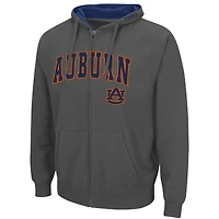 Chandail à capuchon Colosseum Charcoal Auburn Tigers Arch & Logo 3.0 pour homme