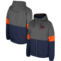 Blouson entièrement zippé Colosseum Charcoal Auburn Tigers Miles pour homme