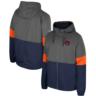 Blouson entièrement zippé Colosseum Charcoal Auburn Tigers Miles pour homme