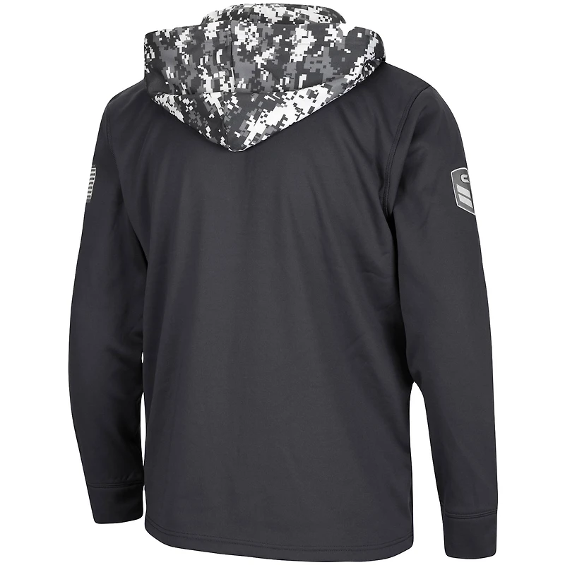 Sweat à capuche Colosseum Charcoal Auburn Tigers OHT Military Appreciation Digi Camo pour homme