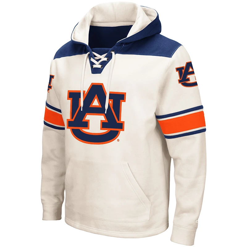 Sweat à capuche lacets Colosseum Cream Auburn Tigers 2.0 pour hommes