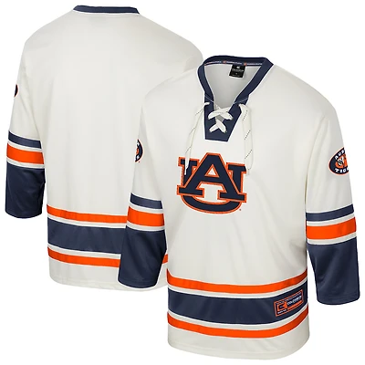 Maillot de hockey tendance pour homme Colosseum Cream Auburn Tigers Puck Proud