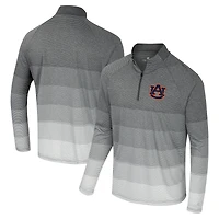 Coupe-vent raglan à glissière quart de tour en maille rayée AI Colosseum Gray Auburn Tigers pour hommes