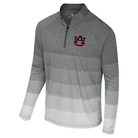 Coupe-vent raglan à glissière quart de tour en maille rayée AI Colosseum Gray Auburn Tigers pour hommes