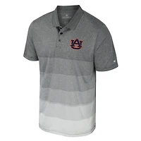 Men's Colosseum Gray Auburn Tigers Striped Mesh Polo