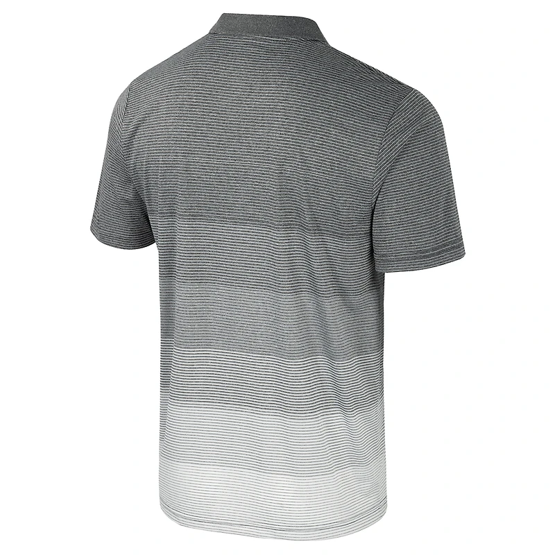 Men's Colosseum Gray Auburn Tigers Striped Mesh Polo