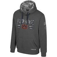 Men's Colosseum  Heather Charcoal Auburn Tigers Operation Hat Trick Squad Hoodie