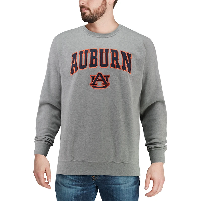 Sweat Colosseum gris chiné avec arche et logo Tigres Auburn pour homme