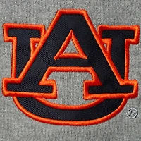 Men's Colosseum Heathered Gray Auburn Tigers Arch & Logo Crew Neck Sweatshirt