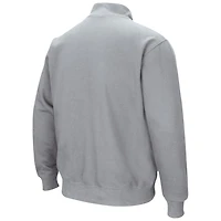Men's Colosseum Heathered Gray Auburn Tigers Tortugas Team Logo Quarter-Zip Jacket