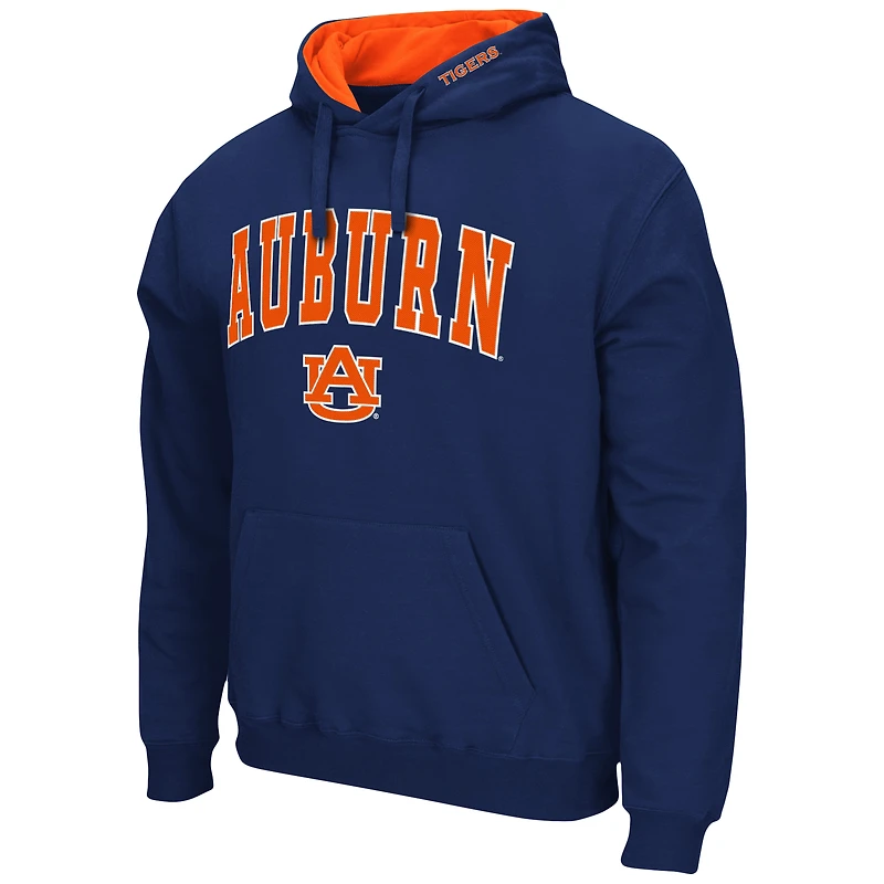 Men's Colosseum Charcoal Auburn Tigers Arch & Logo 3.0 Pullover Hoodie