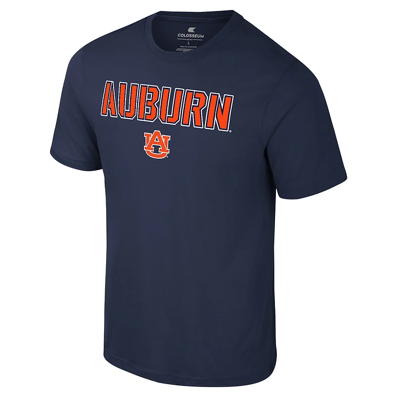 T-shirt Colosseum Navy Auburn Tigers Color Pop Active Blend pour hommes