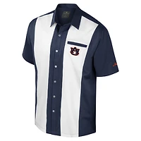 Men's Colosseum Navy Auburn Tigers Strike Bowling Button-Up Shirt