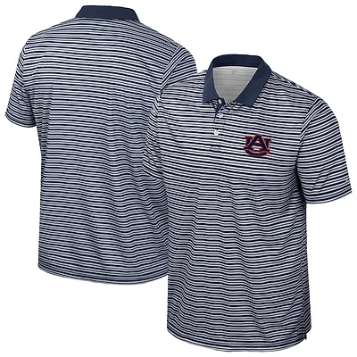 Men's Colosseum Navy Auburn Tigers Striped Polo