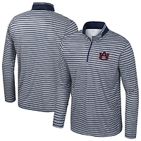 Haut rayé à glissière quart de tour Colosseum Navy Auburn Tigers pour homme