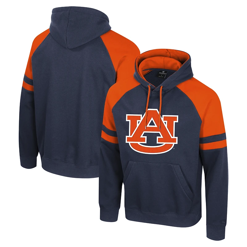 Sweat à capuche raglan Todd pour homme Colosseum Navy Auburn Tigers