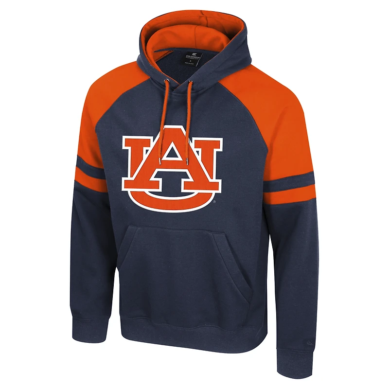 Sweat à capuche raglan Todd pour homme Colosseum Navy Auburn Tigers