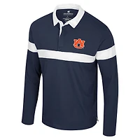 Polo à manches longues pour homme Colosseum Navy Auburn Tigers Too Cool For School