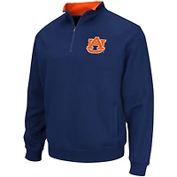 Men's Colosseum Navy Auburn Tigers Tortugas Logo Quarter-Zip Pullover Jacket