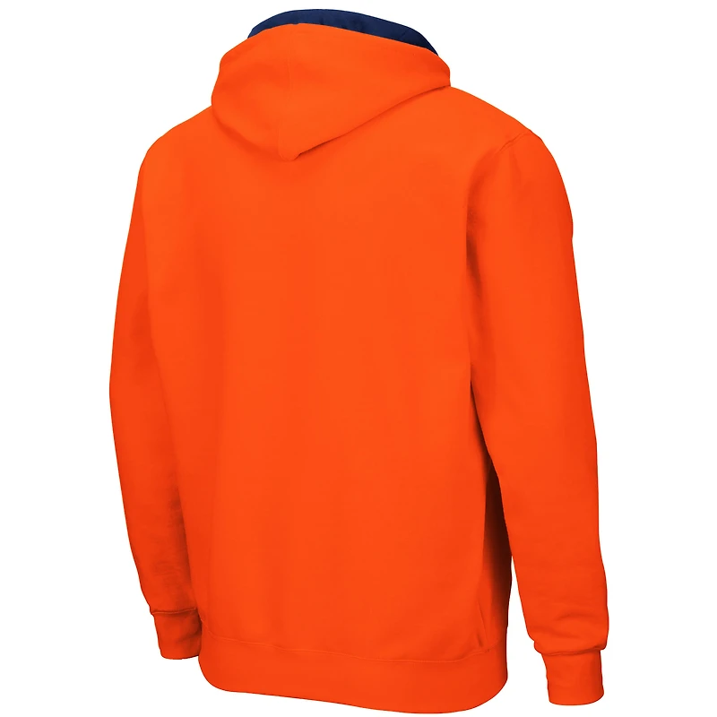 Sweat à capuche zippé Colosseum Navy Auburn Tigers Arch & Logo 3.0 pour homme