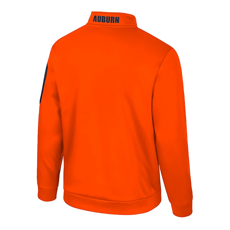 Veste polaire à quart de zip Mainframe Orange Colosseum pour homme des Auburn Tigers