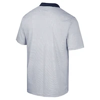 Men's Colosseum White/Navy Auburn Tigers Print Stripe Polo
