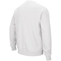 Men's Colosseum White Auburn Tigers Arch & Logo Crew Neck Sweatshirt