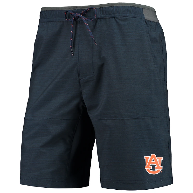 Men's Columbia Heathered Navy Auburn Tigers Twisted Creek Omni-Shield Shorts
