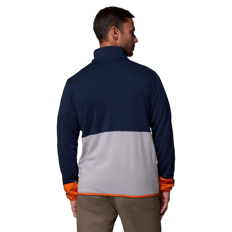 Pull-over demi-zippé Omni-Wick Hike pour homme Columbia bleu marine/gris Auburn Tigers