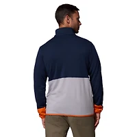 Pull-over demi-zippé Omni-Wick Hike pour homme Columbia bleu marine/gris Auburn Tigers