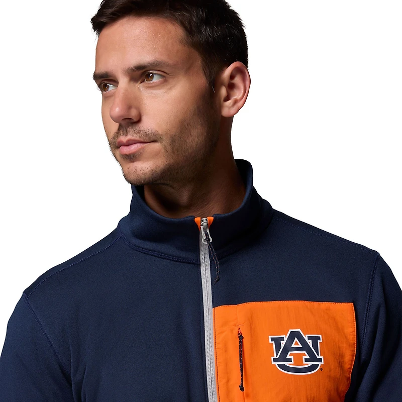 Pull-over demi-zippé Omni-Wick Hike pour homme Columbia bleu marine/gris Auburn Tigers