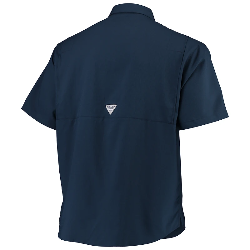 Men's Columbia Navy Auburn Tigers Big & Tall Collegiate Tamiami Button-Down Shirt