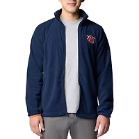 Veste polaire à glissière complète Columbia Navy Auburn Tigers Flanker IV Raglan pour homme