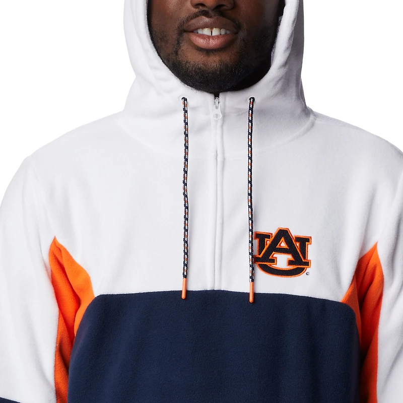 Sweat à capuche quart de zip Columbia Auburn Tigers Lodge pour hommes, bleu marine