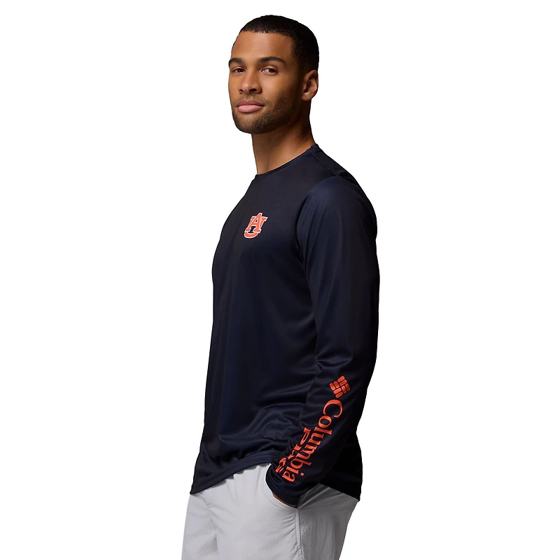 Men's Columbia  Navy Auburn Tigers PHG Terminal Shot Long Sleeve T-Shirt