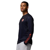 Men's Columbia  Navy Auburn Tigers PHG Terminal Shot Long Sleeve T-Shirt